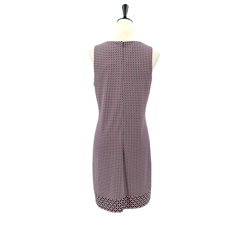 MICHAEL Michael Kors Burgundy & Black Geometric Sprint Sleeveless Spandex Dress - Picture 3 of 10